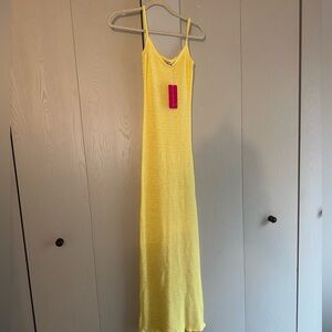 NWT Never Been Worn Beginning Boutique Yellow Maxi Dress. Size XS